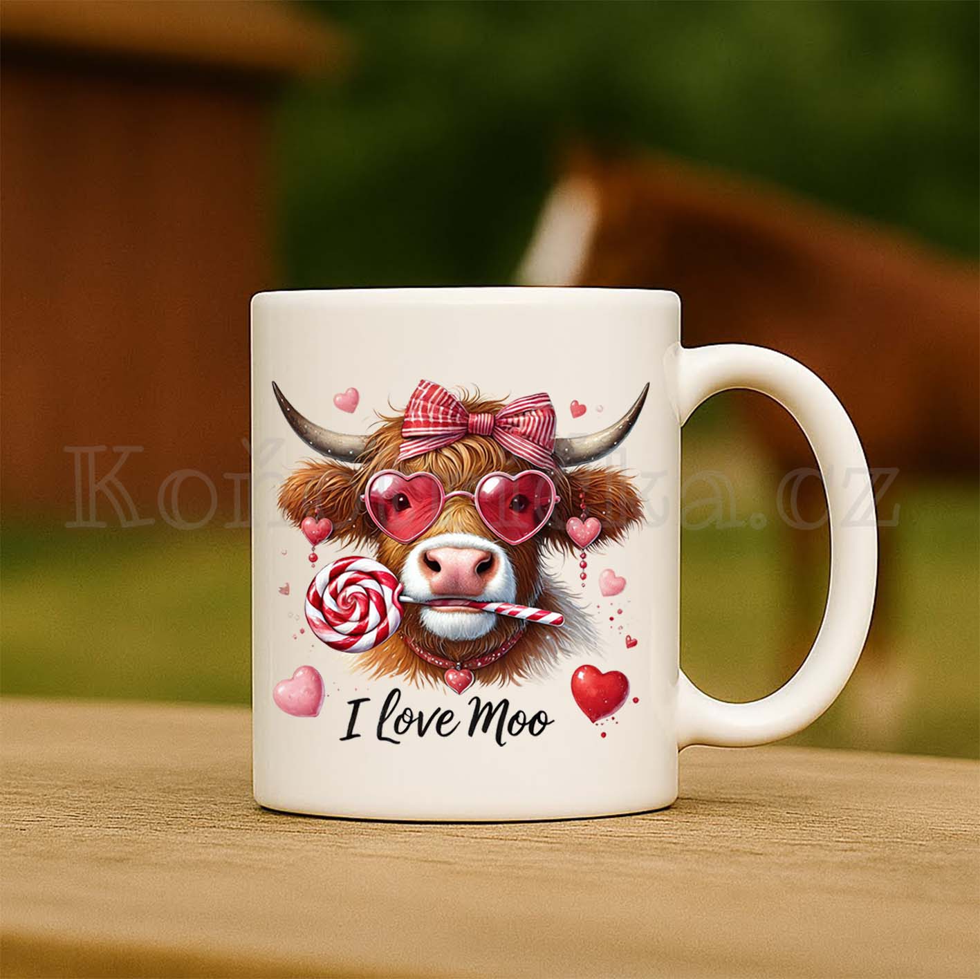 Keramický hrneček 330ml I LOVE MOO