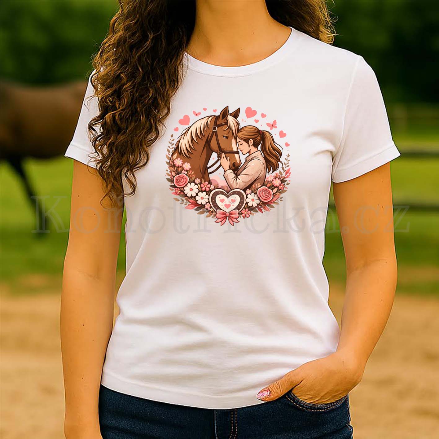 Premium Unisex tričko LOVE LOVE - bílé