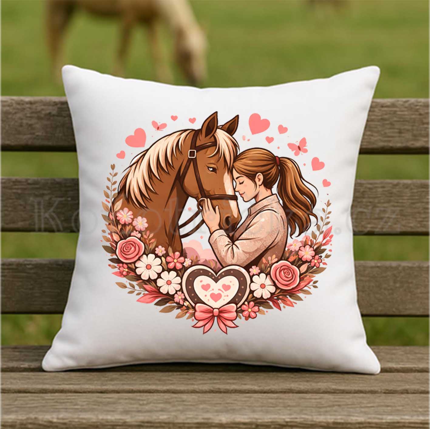 Polštářek 40x40cm s výplní LOVE LOVE - bílý